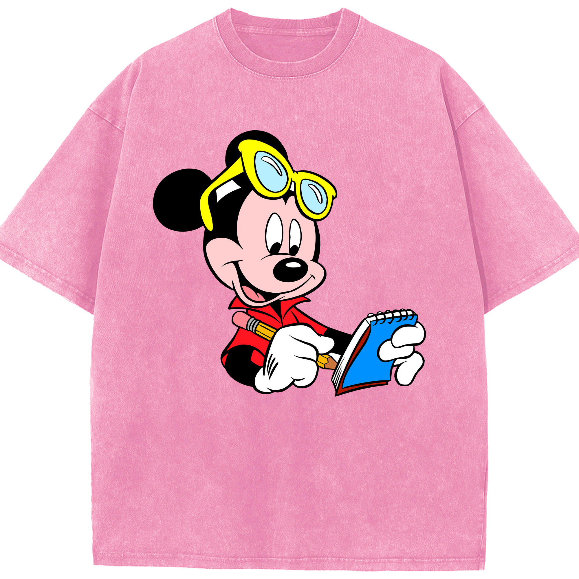 （画像用） ミッキーマウス Mickey Mouse 綿100% ヴィンテージ風 半袖Tシャツ（フロントプリント）